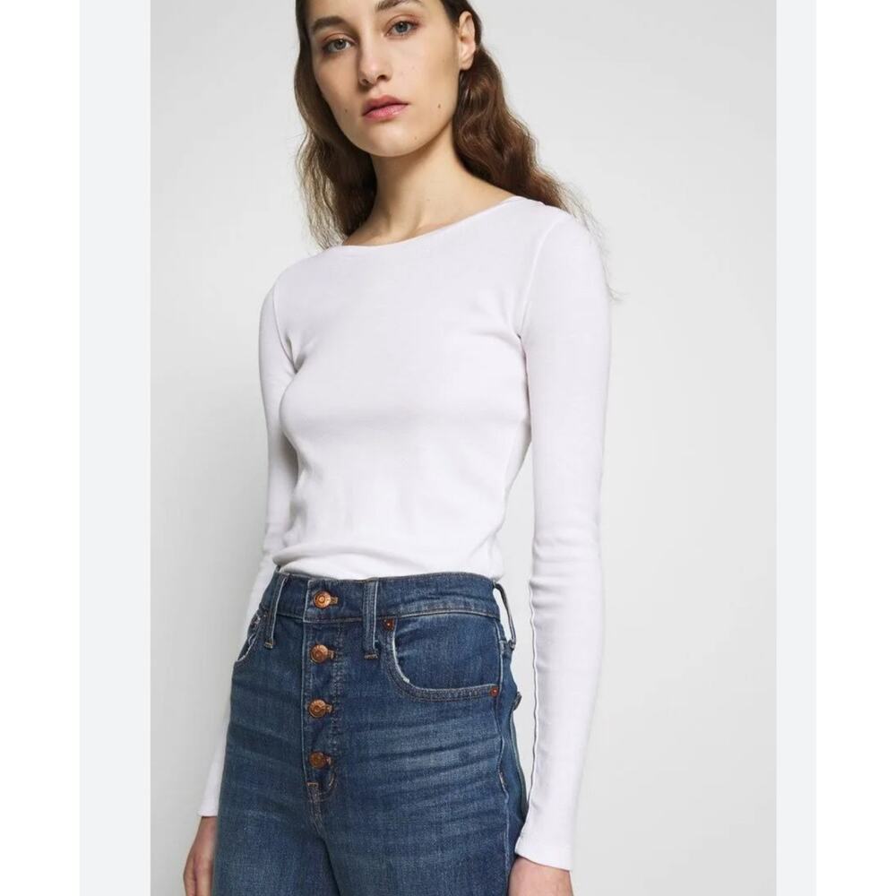 Madewell The Perfect Vintage Crop Button Front Edition In Barnsdale Wash 25